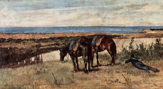 Giovanni Fattori _ A soldier with two horses on the shore of the sea.jpg Giovanni Fattori _ A soldier with two horses on the shore of the sea.jpg