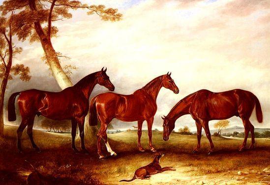 Marvel, KingFisher And The Lad, Three Hunters Belonging To William Angerstein, In A Field With His Dog Spring.jpg