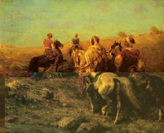 Adolf Schreyer _ Arabian Horseman near a Watering Place.jpg