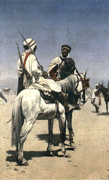 Charles Louis Porion _ Arab men on horseback.jpg