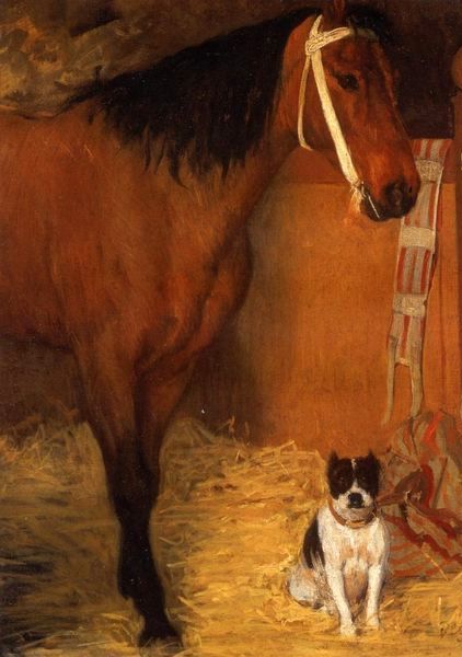 Edgar Degas _ At the Stable, Horse and Dog, c.1862.jpg