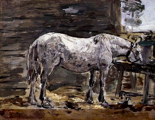 Eugène Boudin _ A Horse Drinking, c.1885-90.jpg