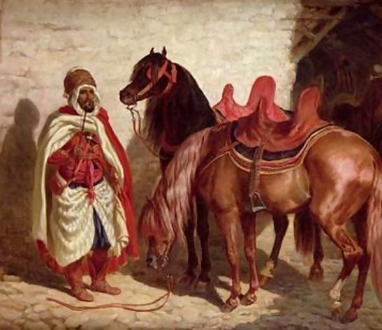 Francois-Hippolyte Lalaisse _ An Arab with two horses.jpg