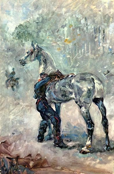 Henri De Toulouse-Lautrec _ Artilleryman Saddling His Horse.jpg