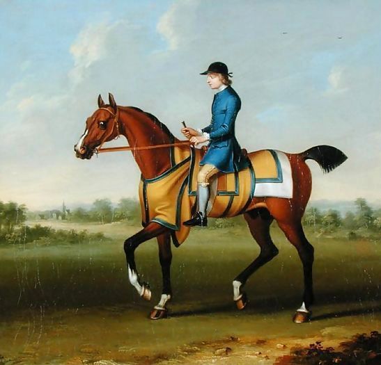 James Seymour _ A Bay Racehorse with Jockey Up.jpg