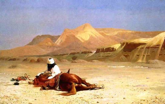 Jean-Léon Gérôme _ An Arab and His Horse in the Desert.jpg