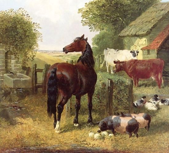 John Frederick Herring Snr _ A Horse, Pigs, Cows & Ducks.jpg