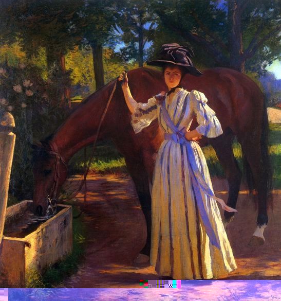 Edmund Charles Tarbell _ Girl and Horse.jpg