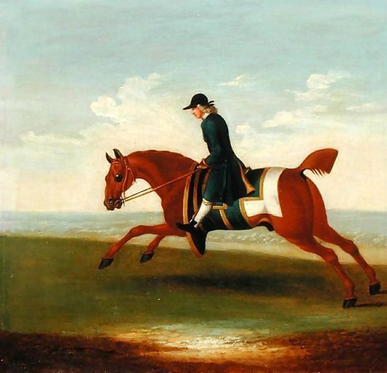 James Seymour _ Chestnut Racehorse Exercised by a Trainer in a Blue Coat.jpg