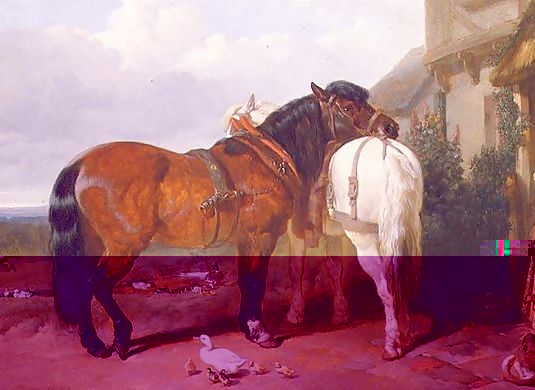 John Frederick Herring Snr _ Carthorses by a Cottage Door, 1854.jpg