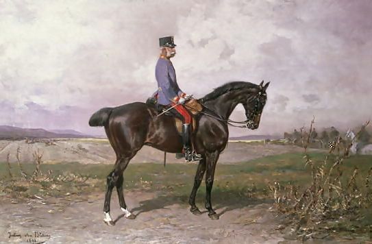 Julius von Blaas _ Emperor Franz Joseph I on his Austrian horse, 1898.jpg