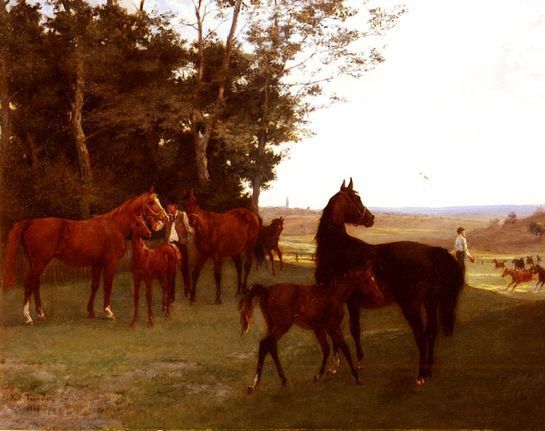 Paul Tavernier _ Chevaux Dans La Campagne (Horses in the Countryside).jpg