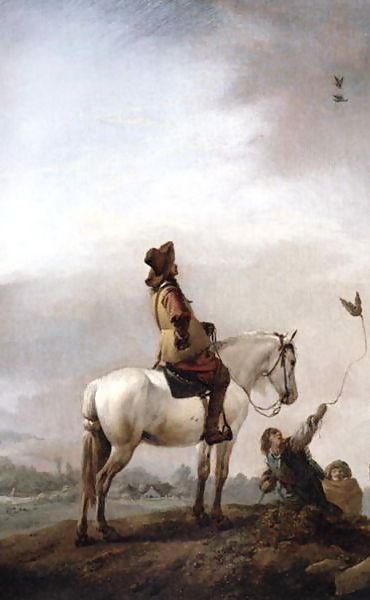 Philips Wouwerman _ Gentleman on a Horse Watching a Falconer.jpg