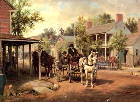 Edward Lamson Henry _ Horse and Buggy on Main Street.jpg