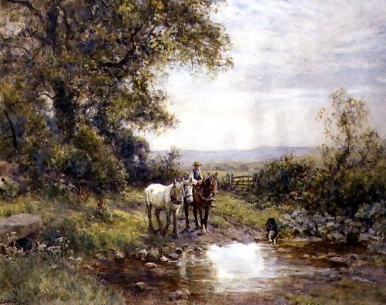 Ernest Albert Waterlow _ Horses by a Stream.jpg