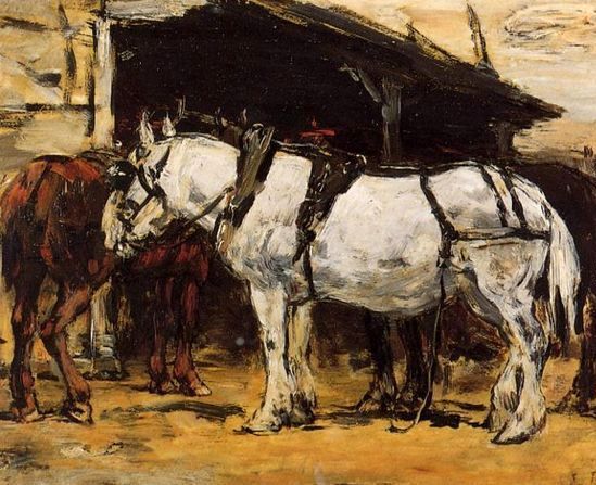 Eugène Boudin _ Harnessed Horses.jpg