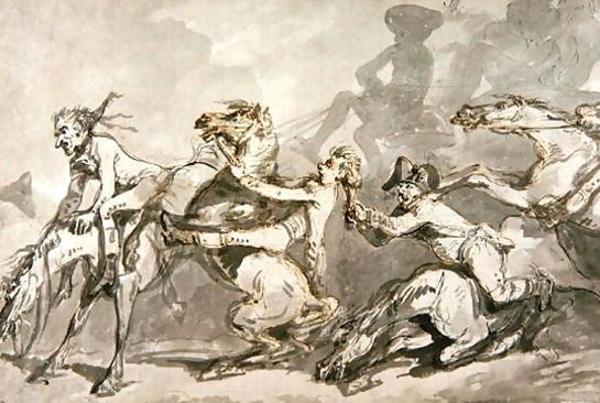 Thomas Rowlandson _ Horsemen Colliding, c.1785-90.jpg