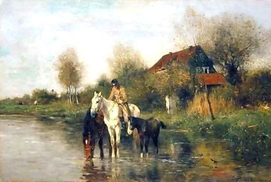 Thomas Ludwig Herbst _ Horses at Water.jpg