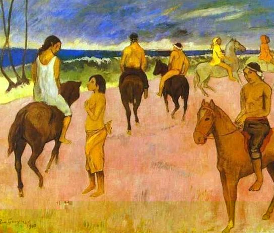 Paul Gauguin _ Horsemen On The Beach.jpg