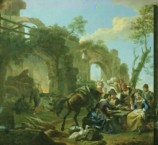 Paolo Monaldi _ Horsemen Resting among Classical Ruins with a Fortune Teller.jpg